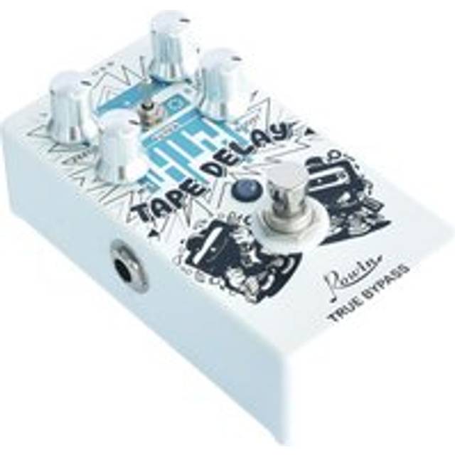 Rowin RE-01 TAPE DELAY Digital Delay Guitar Effect Pedal with Feedback Time Mix Boost 4 Control white