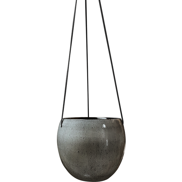 Hanging plant pot, greyish blue