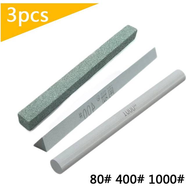(a-3pcs sharpener) New White Corundum Square Strip Sharpening Stone  Knife Sharpner Fixed Angle Sharpener Sharpening System Whetstone Kitchen Tools