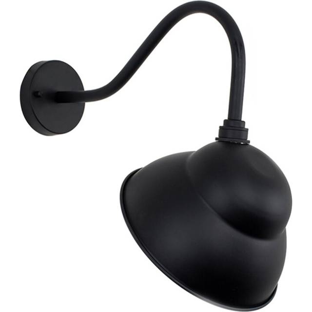 ValueLights Porter Set of 2 Black Warm White Bulb Wall Lantern - 42 x 26 x 48cm