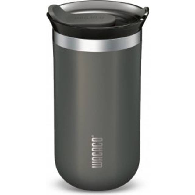 WACACO Octaroma Classico Vacuum Insulated Coffee Mug, Double-Wall Stainless Steel Travel Tumbler with Drinking Lid, 6 fl oz (180ml), Grey (Grå, 10 fl oz (300 ml))