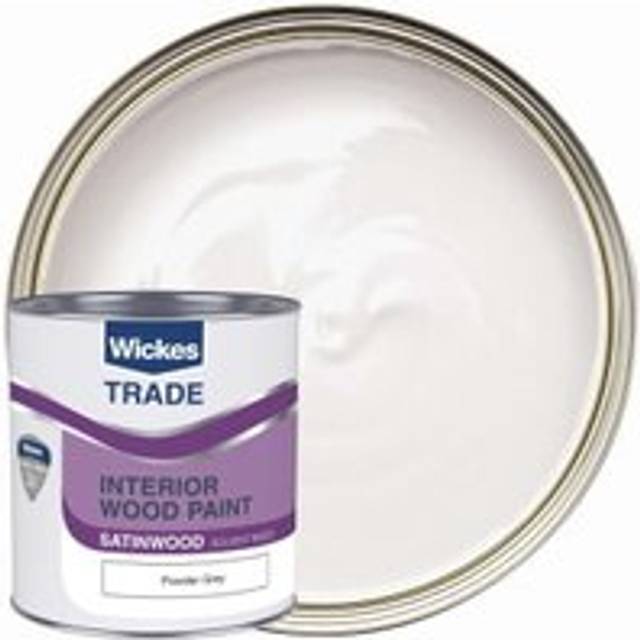 Wickes Trade Satin Wood & Metal Paint - Powder Grey - 1L