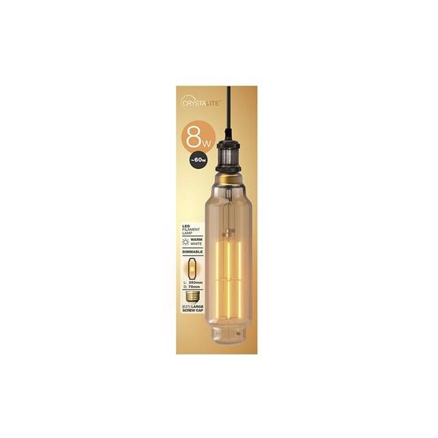 Status International Crystal Filament LED 8W TT75 Edison Screw