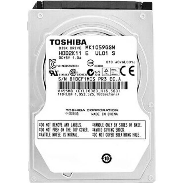 Hard Drive Toshiba Mk1059gsm 1tb 8mb Cache 5400rpms Sata Ii 2.5