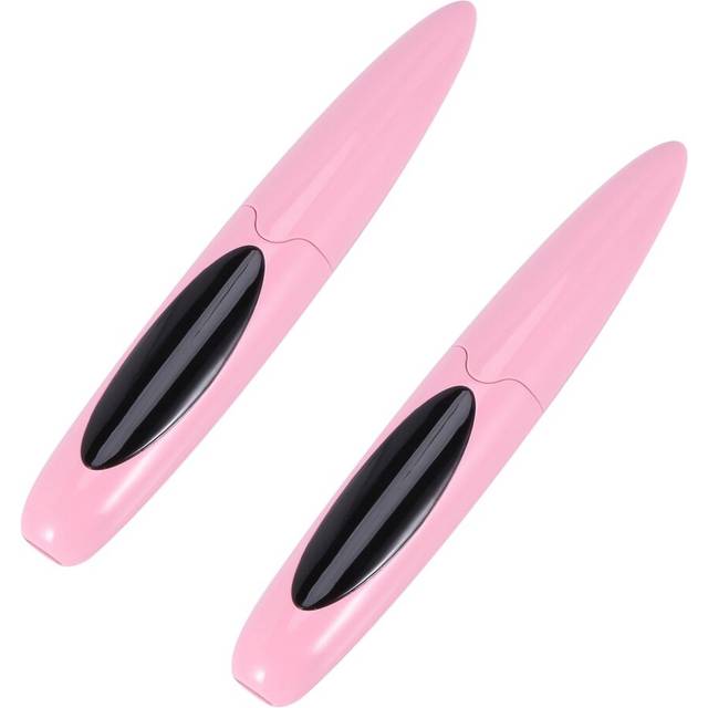 2X Electric Heated Eyelash Curler USB Charge Makeup Curling Kit Long Lasting Natural Eye Lash Curler Pink