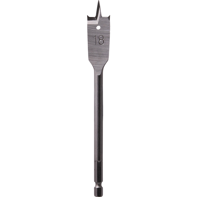 Makita 1/4" Hex Shank Flat Wood Drill Bit 18mm 150mm Pack of 1