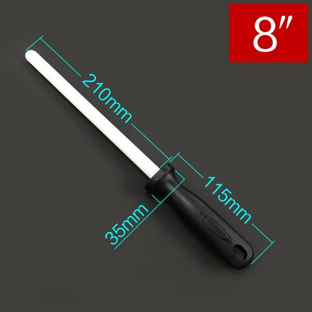 (a-8inch sharpening rod) 6 8 10 12 inch Sharpening Rod Ceramic Rod Knife Sharpener Honing Knife Sharpener for Knives Sharpening steel kitchen tool