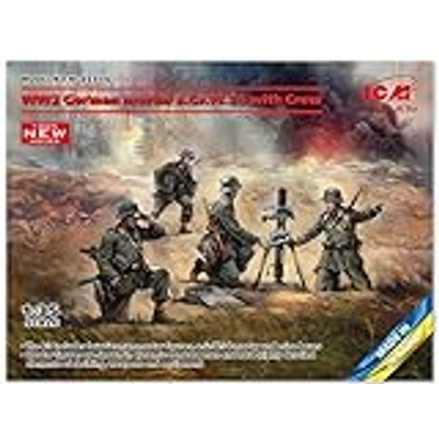 ICM 1:35 – WW2 murbruk GrW 34 w/besättning (4 fikon) tyska