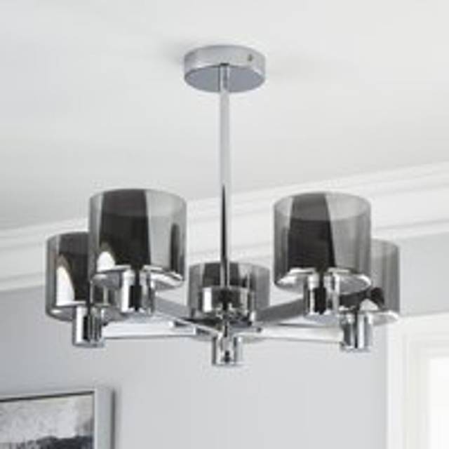 Erin 5 Light Semi Flush Ceiling Light - Grey