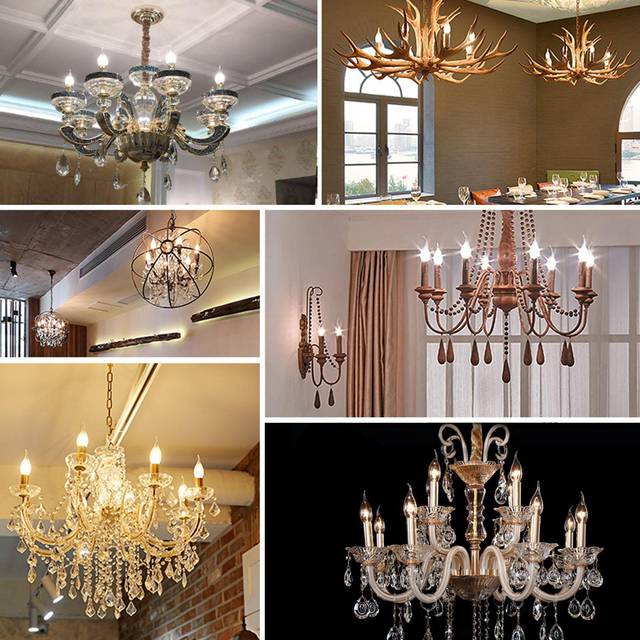 4W LED Light Bulb E14 LED Bulbs Warm White 2700K Vintage Style LED Lamp 40W Equivalent, 9 Packs transparent