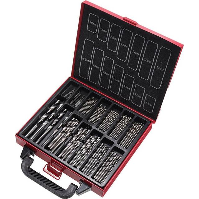 (99 x Drill Bits+1 Metal Box) 99Pcs High Speed Speed HSS Twist Drill Bit Set 1.0-10.0mm Drill Set for Wood Metal Steel