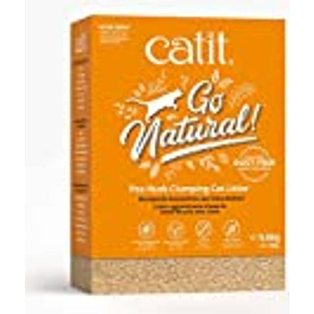 Catit Go Natural!, klumpande kattströ, gjord av ärtskidor, med vaniljdoft, 2 x 2,8 kg (5,6 kg)