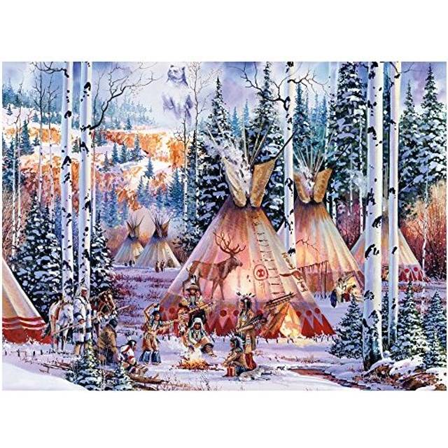 Bits and Pieces - 1000 Piece Glow-in-the-Dark Puzzle - The Bear Spirit, Native American - by Artist Kirk Randle - 1000 pc Jigsaw