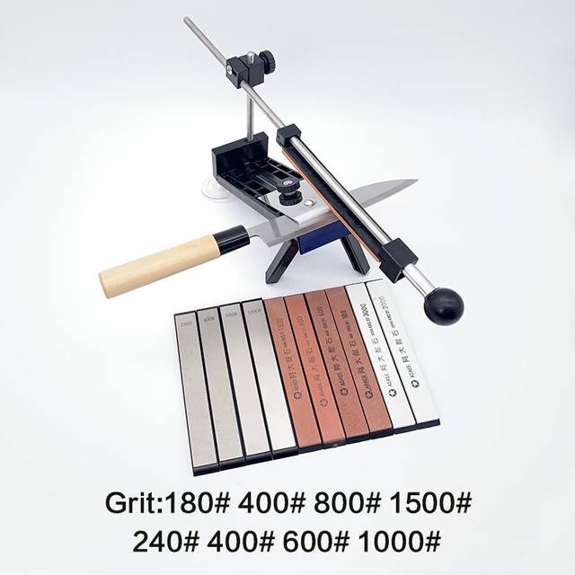 (a-Sharpener(10 stones)) RuiXin Sharpener system for edger diamond stone Fixed angle grinder Professional sharpener Knife stone Sharpening stone