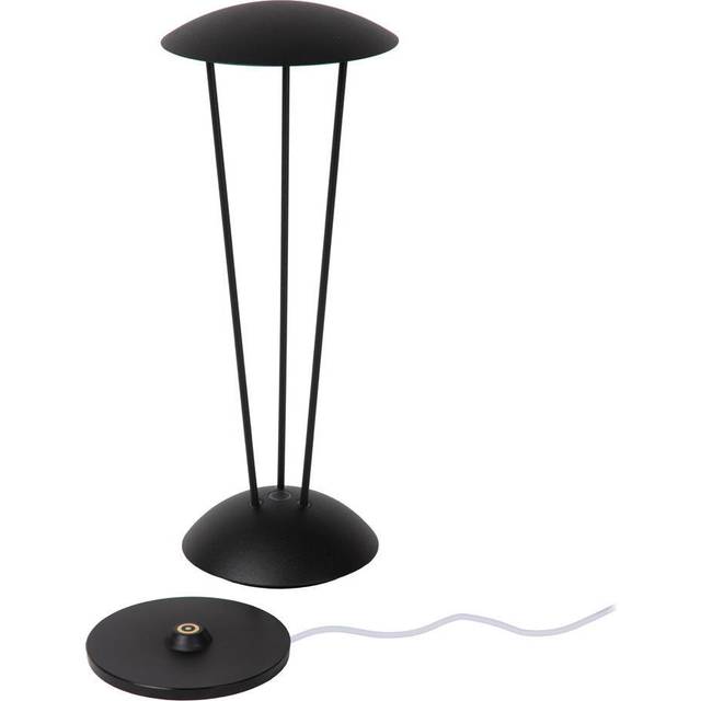 Lucide Renee Modern Rechargeable Table lamp Outdoor - LED Dim. 2700K/3000K IP54 - wireless charging pad - Black