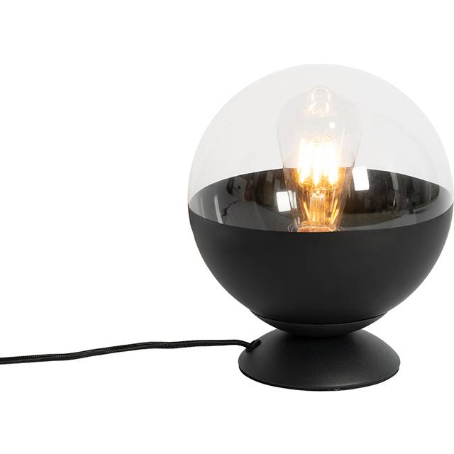 Retro bordslampa svart med klarglas - Eclipse