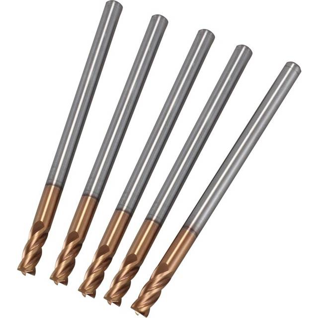 5PCS 3mm Solid Carbide Endmills Endmill D3X8XD4X50L 4Flute Side Milling Slotting Profiling Face Mill Standard Length