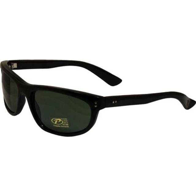 Pacific Coast Dirty Harry Motorcycle Sunglasses Black Frame w/G-15 Gre