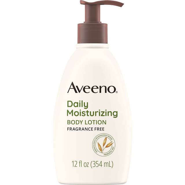 Aveeno Daily Moisturizing Body Lotion with Soothing Oat and Rich Emollients to Nourish Dry Skin, Fragrance-Free, 12 Fl Oz (Pack of 6)