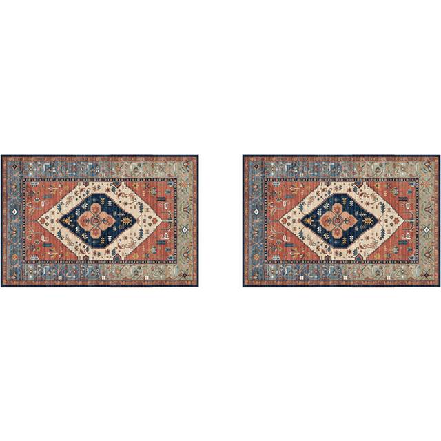 2X Indoor Door Mat Retro Indoor Floor Mat, Non Front Door Rug Soft Quick Absorbent Entrance Doormats