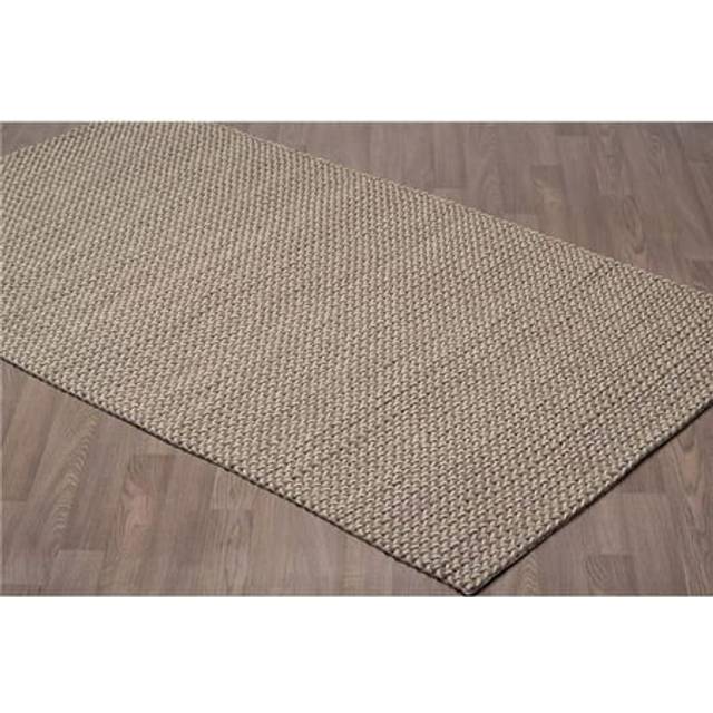 8 ft. x 10 in. Exquisite Gray Hand Knotted Wool Lace Rectangle Area Rug