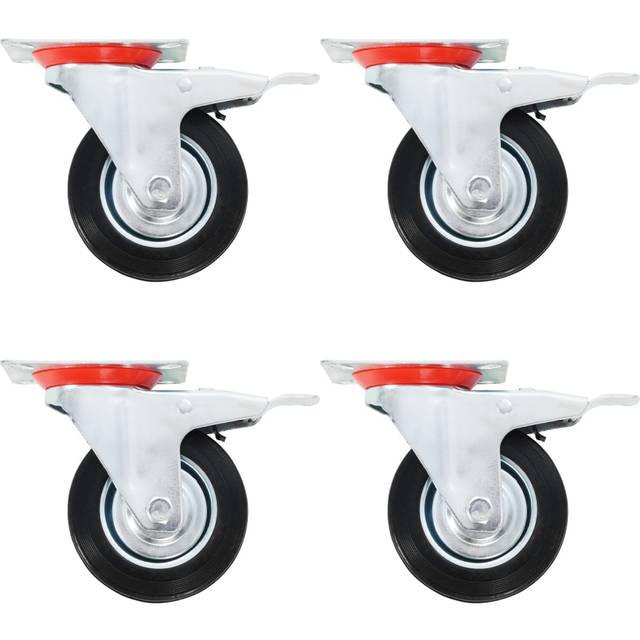 vidaXL 12 Pcs Swivel Casters 100 Mm