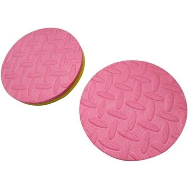 (Pink) 2Pcs Yoga Workout Knee Pad Pilates Foam Cushion Round Blocks