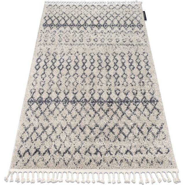 Carpet berber agadir G0522 cream / grey Fringe Berber Moroccan shaggy beige 120x170 cm