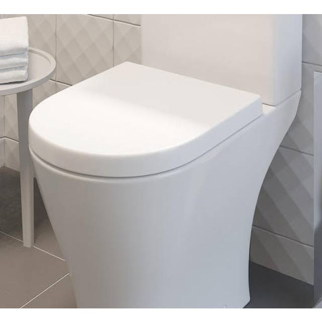 Ceramica Arles Soft Close D Shape White Toilet Seat