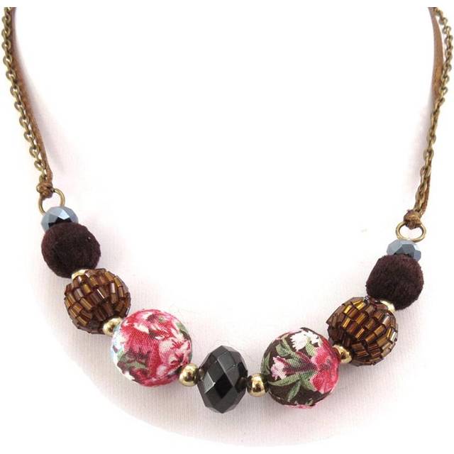 Les Trésors De Lily [J7763] - Brown pink 'Liberty' designer necklace