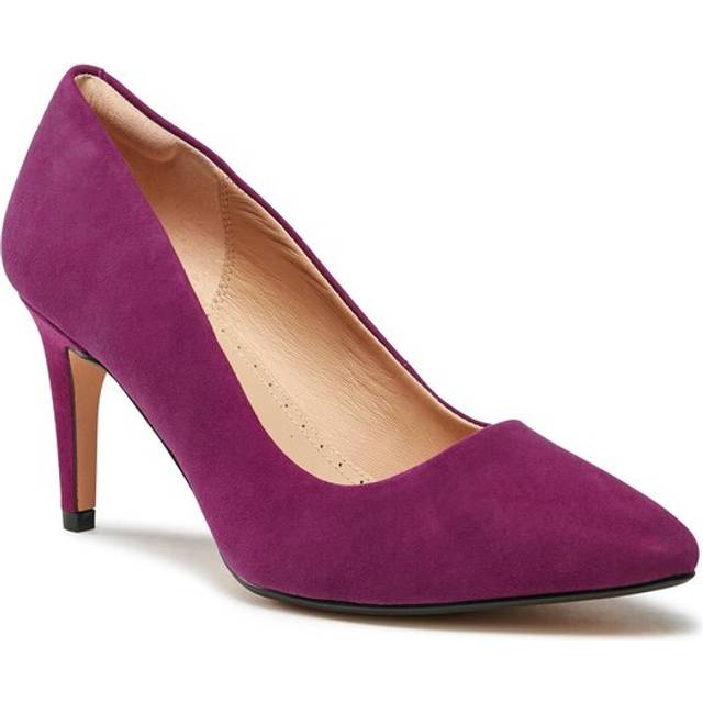 Clarks Laina Rae pumps för kvinnor, Lila mocka, 41.5 EU