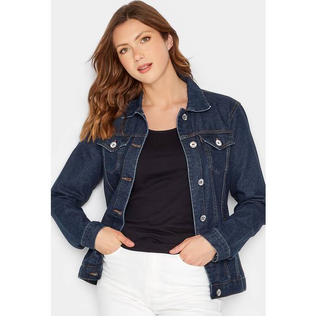 Long Tall Sally Denim Jacket - Blue, Blue, Size 8, Women