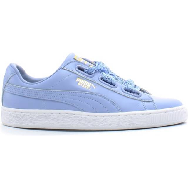 Puma basket heart crochet womens lavender trainers