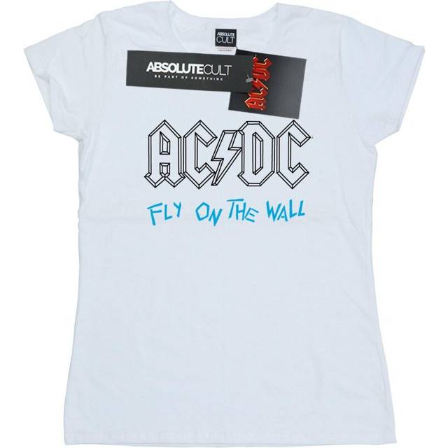 Fly On The Wall Outline Cotton T-Shirt - White - XL
