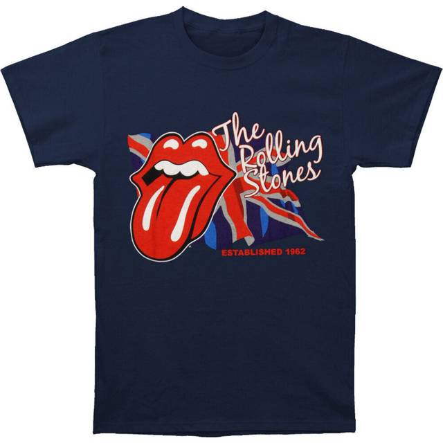 (XL, Navy Blue) The Rolling Stones Unisex Adult Lick The Flag T-Shirt