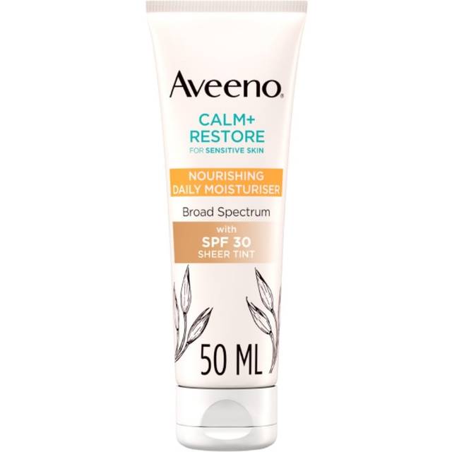 Aveeno Face CALM+RESTORE Nourishing Daily Moisturiser with Sheer Tint SPF30 50ml