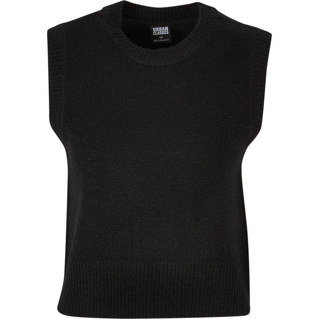 Urban Classics Damsweatshirt, stickad slipover svart XS, svart, XS