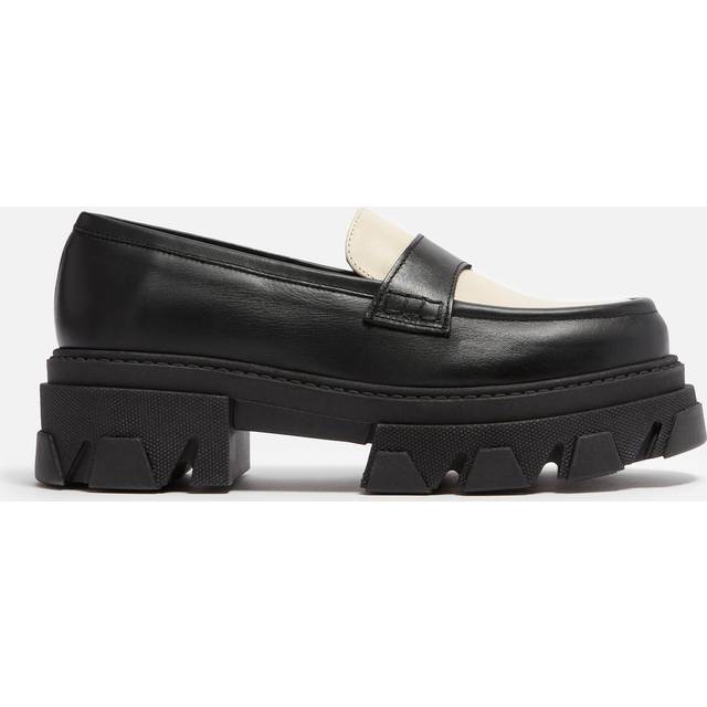 ALOHAS Women's Trailblazer Two-Tone Leather Loafers - UK 7-7.5 - Black - 7/7.5