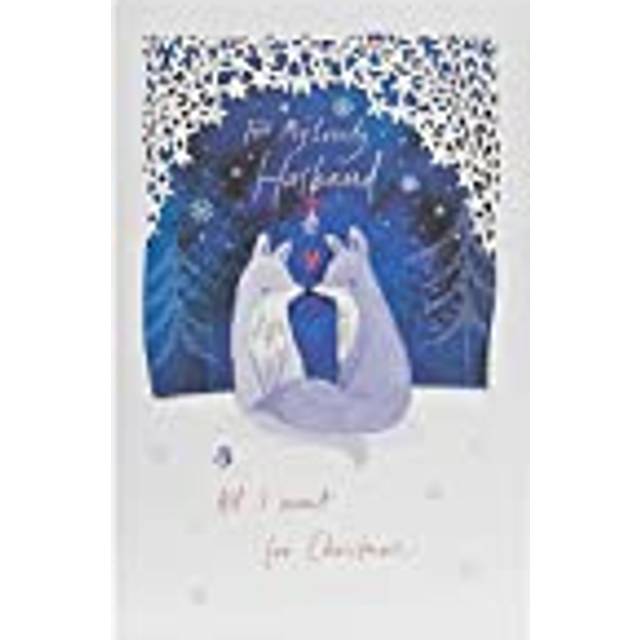 Lovely husband all i want 3d cut out foxes christmas card xmas greeting cards