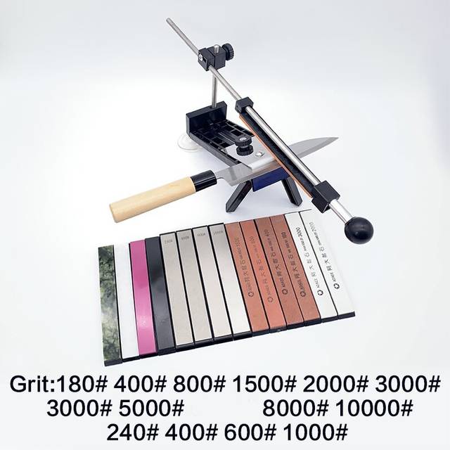 (a-Sharpener(14 stones)) RuiXin Sharpener system for edger diamond stone Fixed angle grinder Professional sharpener Knife stone Sharpening stone