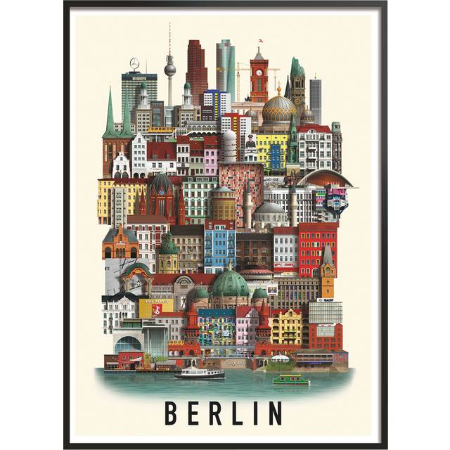 MARTIN SCHWARTZ Berlin Small Poster |Multi/patterned |A3