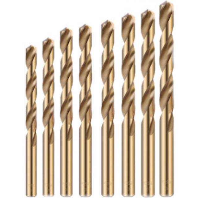 8Pcs 3-5.2MM M43 Cobalt Twist Drill Bit Stainless Steel Metal Special Perforated Straight Handle
