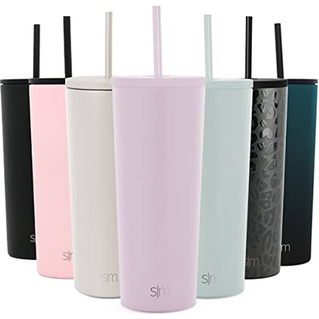 Simple Modern Insulated Tumbler with Lid and Straw | Iced Coffee Cup Reusable Stainless Steel Water Bottle Travel Mug | Gifts for Women Men Her H