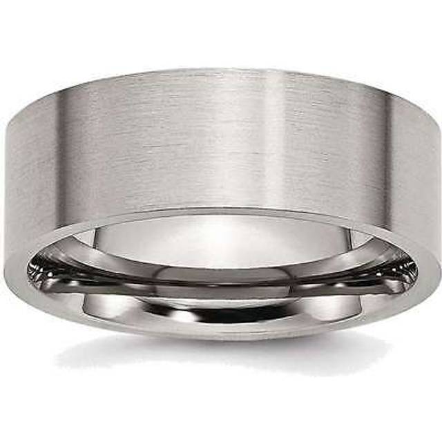 Bridal TB33-11.5 8 mm Titanium Flat Brushed Band, Size 11.5 - Silver