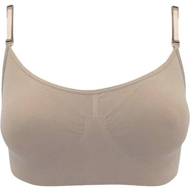 (X-Small, Nude) Silky Womens/Ladies Dance Seamless Clear Back Bra (1 Garment)