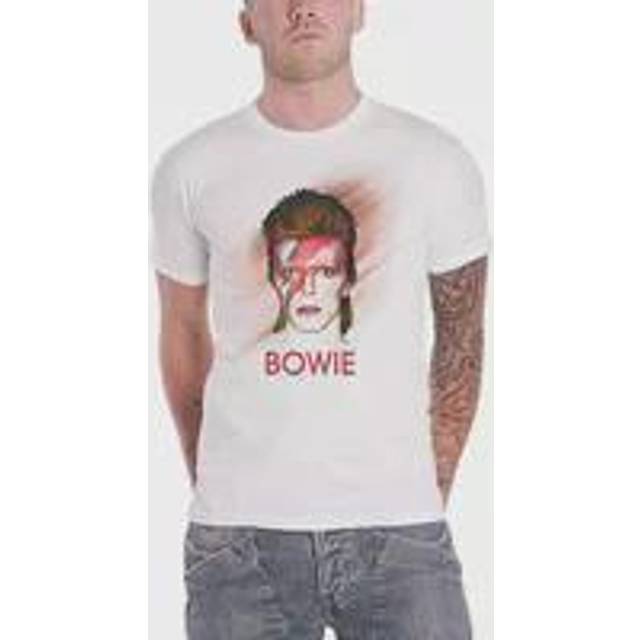 (XL, White) David Bowie Unisex Adult Bowie Is Back Print T-Shirt