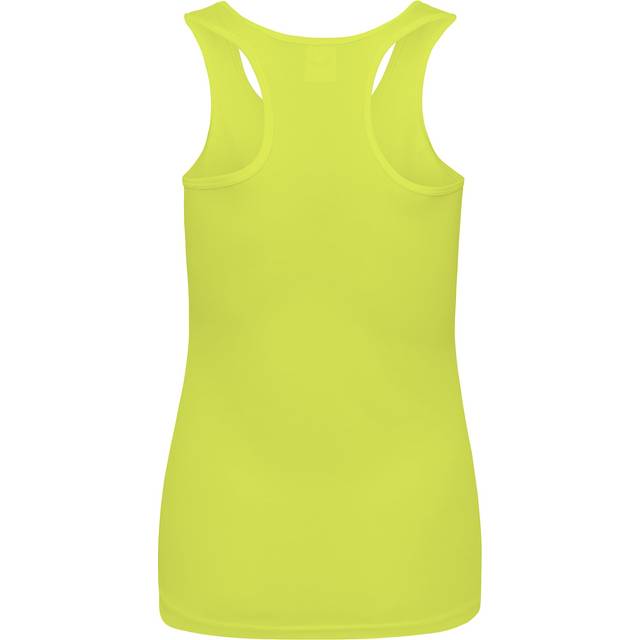 (M, Electric Yellow) Just Cool Girlie Fit Sports Ladies Vest / Tank Top