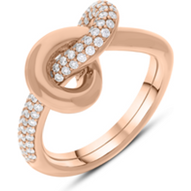 18ct Rose Gold 0.60ct Diamond Knot Ring - J
