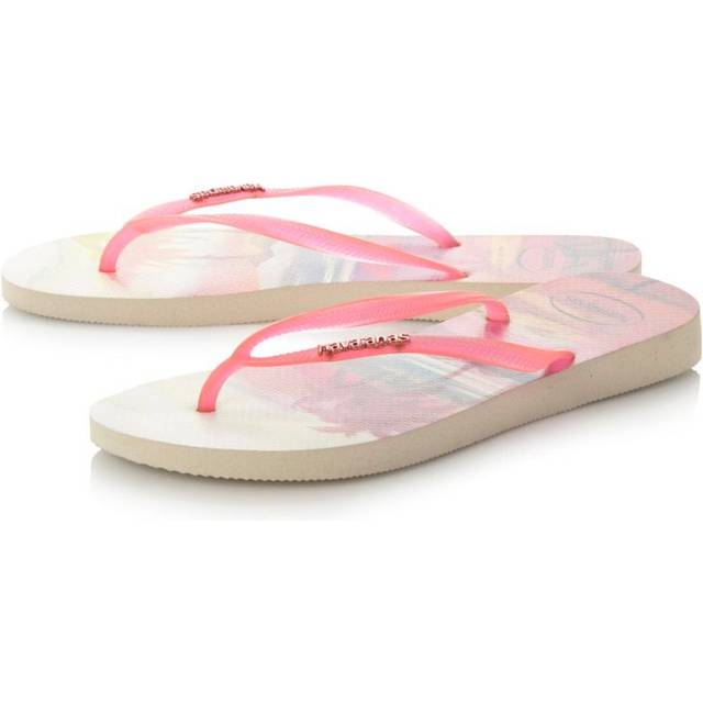Havaianas Womens Ladies - Landscape Print Flip Flop - Pink - Size EU 35