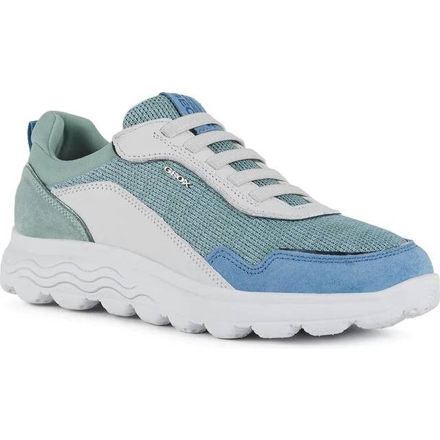 Geox Womens/Ladies Spherica Nappa Leather Trainers 7.5 UK grön/vit